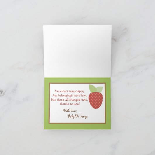 Gevouwen bedankkaart Rode Schuur Dieren (Binnen)