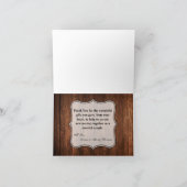 Gevouwen bedankkaart Schuur Hout Land Rustiek (Binnen)