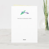 Gevouwen bedankkaart Sinaasappel & gele bloem's (Achterkant)