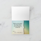 Gevouwen bedankkaart Strand Sunset Palm Trees Stri (Binnen)