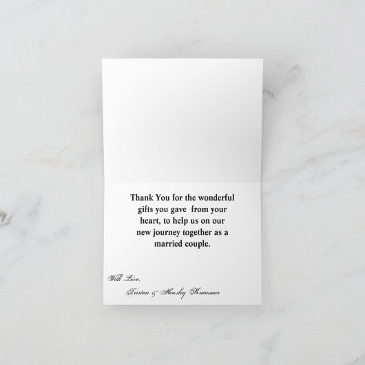 Gevouwen bedankkaart Sunrise Pathway Walkway Path (Binnen)