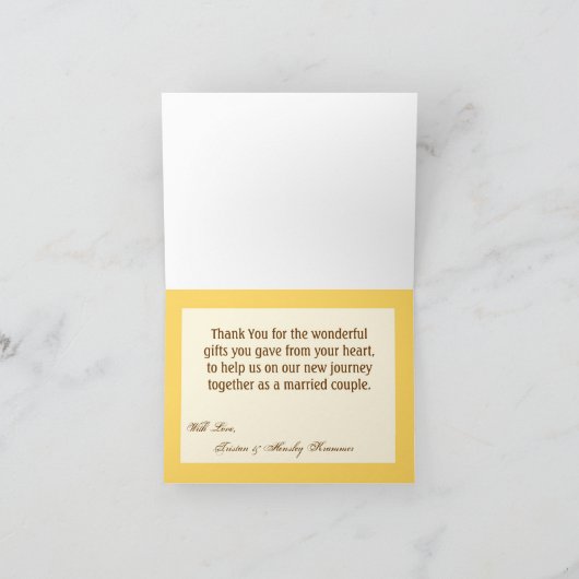 Gevouwen bedankkaart Sunrise Wheat Country Rustic (Binnen)