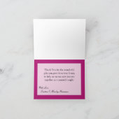 Gevouwen bedankkaart Sunset Fade Pink Tan Foto (Binnen)