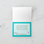 Gevouwen bedankkaart Tiener Love Paar op de fiets (Binnen)