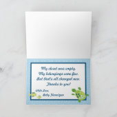 Gevouwen bedankkaart Turtle Reef Ocean Zee Turtle (Binnen)