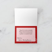 Gevouwen bedankkaart Winter Sneeuwvlokken Sneeuwij (Binnen)