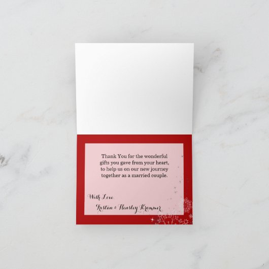 Gevouwen bedankkaart Winter Sneeuwvlokken Sneeuwij (Binnen)