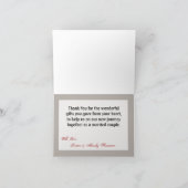 Gevouwen bedankkaart Winter White Pine Tree Needl (Binnen)