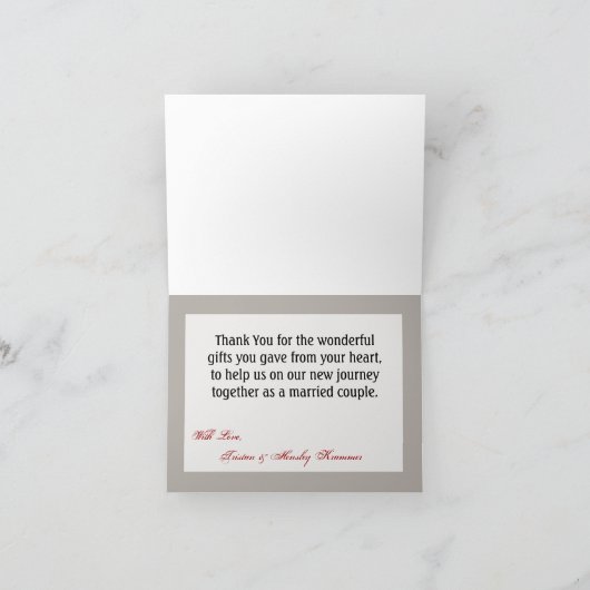 Gevouwen bedankkaart Winter White Pine Tree Needl (Binnen)