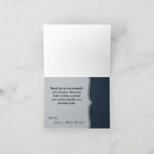 Gevouwen bedankkaart Witte Bloemen op Donker (Binnen)