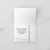 Gevouwen bedankkaart Witte Bloemen op Wit (Binnen)