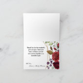 Gevouwen bedankkaart witte rozen goud geometrisch (Binnen)