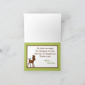 Gevouwen bedankkaart Woodland Friends Uil (Binnen)