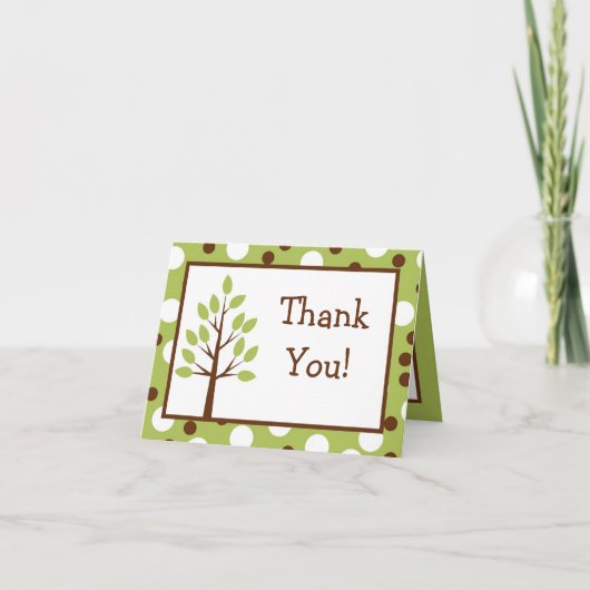 Gevouwen bedankkaart Woodland Friends Uil (Voorkant)