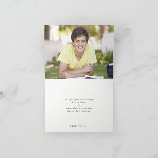 GEVOUWEN BEDANKT bar mitswa gouden script marinebl (Binnen)