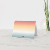 Gevouwen Bedankt Flamingos Sunset Kaart (Achterkant)