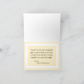 Gevouwen bedankt Gele kaart & Cream Floral (Binnen)