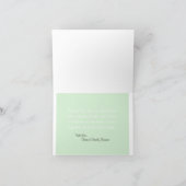 Gevouwen Bedankt Groene & Orchid-kaart (Binnen)