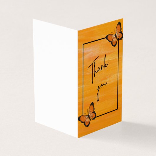 Gevouwen bedankt kaart (Buitenkant)