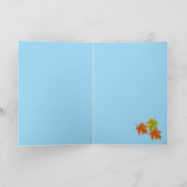 Gevouwen bedankt Kaart: Autumn Leaves (Binnen)