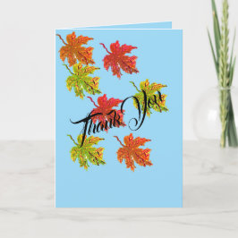 Gevouwen bedankt Kaart: Autumn Leaves