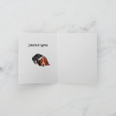 Gevouwen bedankt kaart : Basset Hound (Binnen)