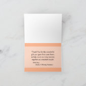 Gevouwen bedankt Kaart Chevron Seafoam & Salmon (Binnen)