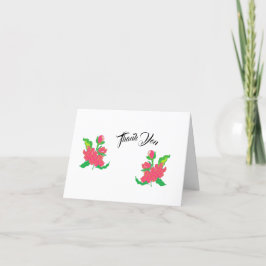 Gevouwen bedankt kaart : Japanise Flower