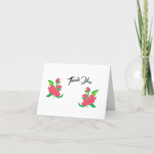 Gevouwen bedankt kaart : Japanise Flower