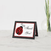 Gevouwen bedankt kaart Red Ladybug (Voorkant)