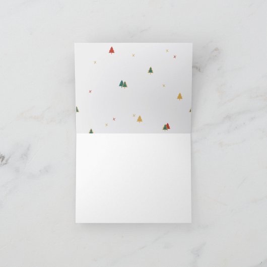 Gevouwen bedankt Kaart "Sneeuwen in het dorp" (Binnen)