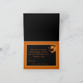 Gevouwen Bedankt Kaart Sweet 16 Sinaasappel Zwart (Binnen)