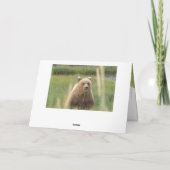 Gevouwen bedankt Kaart van grizzly beer (Achterkant)