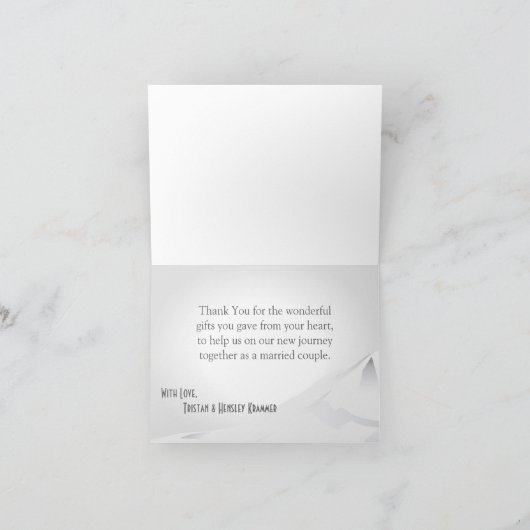 Gevouwen bedankt voor je kaartje Penguins Mate for (Binnen)