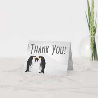 Gevouwen bedankt voor je kaartje Penguins Mate for
