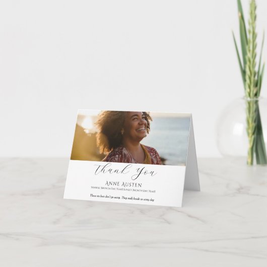 Gevouwen begrafenis bedankkaart (Voorkant)