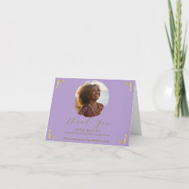 Gevouwen begrafenis bedankkaart