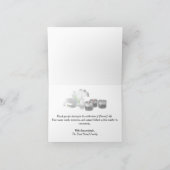 Gevouwen begrafenis bedankkaart - Bewerkbaar (Binnen)