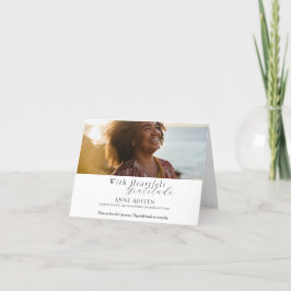 Gevouwen begrafenis bedankkaart - met dankbaarheid