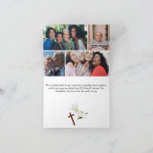 Gevouwen begrafenis bedankkaart - met dankbaarheid (Binnen)