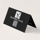 Gevouwen benoemingskaart - BusyBee Design Visitekaartje (Achterkant)