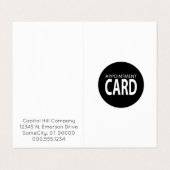 gevouwen benoemingskaart visitekaartje (Buitenkant ongevouwen)