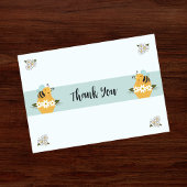 Gevouwen bijenthema bedankkaart