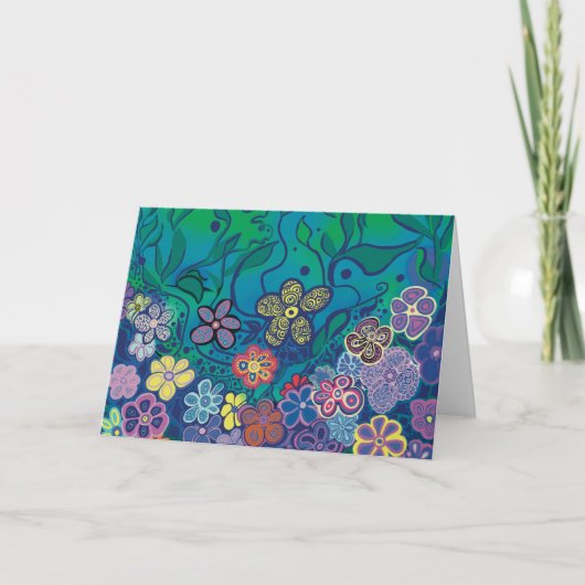 Gevouwen blanco briefkaart (Voorkant)