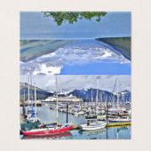 Gevouwen blanco kaart van Seward Alaska (Buitenkant ongevouwen)