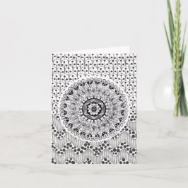 Gevouwen Blanco Note Kaart Doodle Medallion