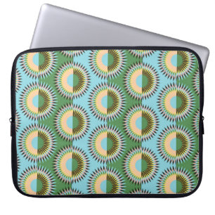 gevouwen bloemen sterren naadloos patroon in retro laptop sleeve