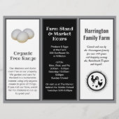 Gevouwen Boerderij Zakelijk Zwart-wit Brochure (Voorkant)