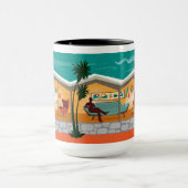 Gevouwen Bord Dak Mid Century House Alleen jongens Mok (Midden)