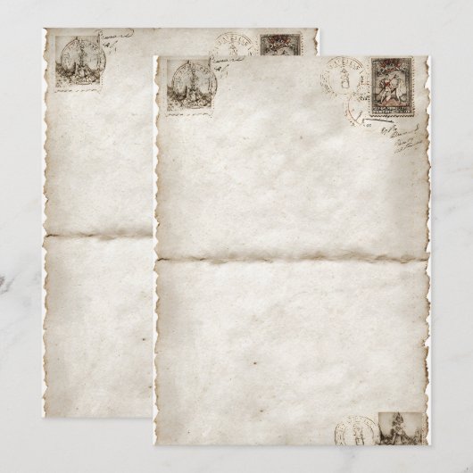 Gevouwen  Briefkaarten panelen (Voorkant / Achterkant)